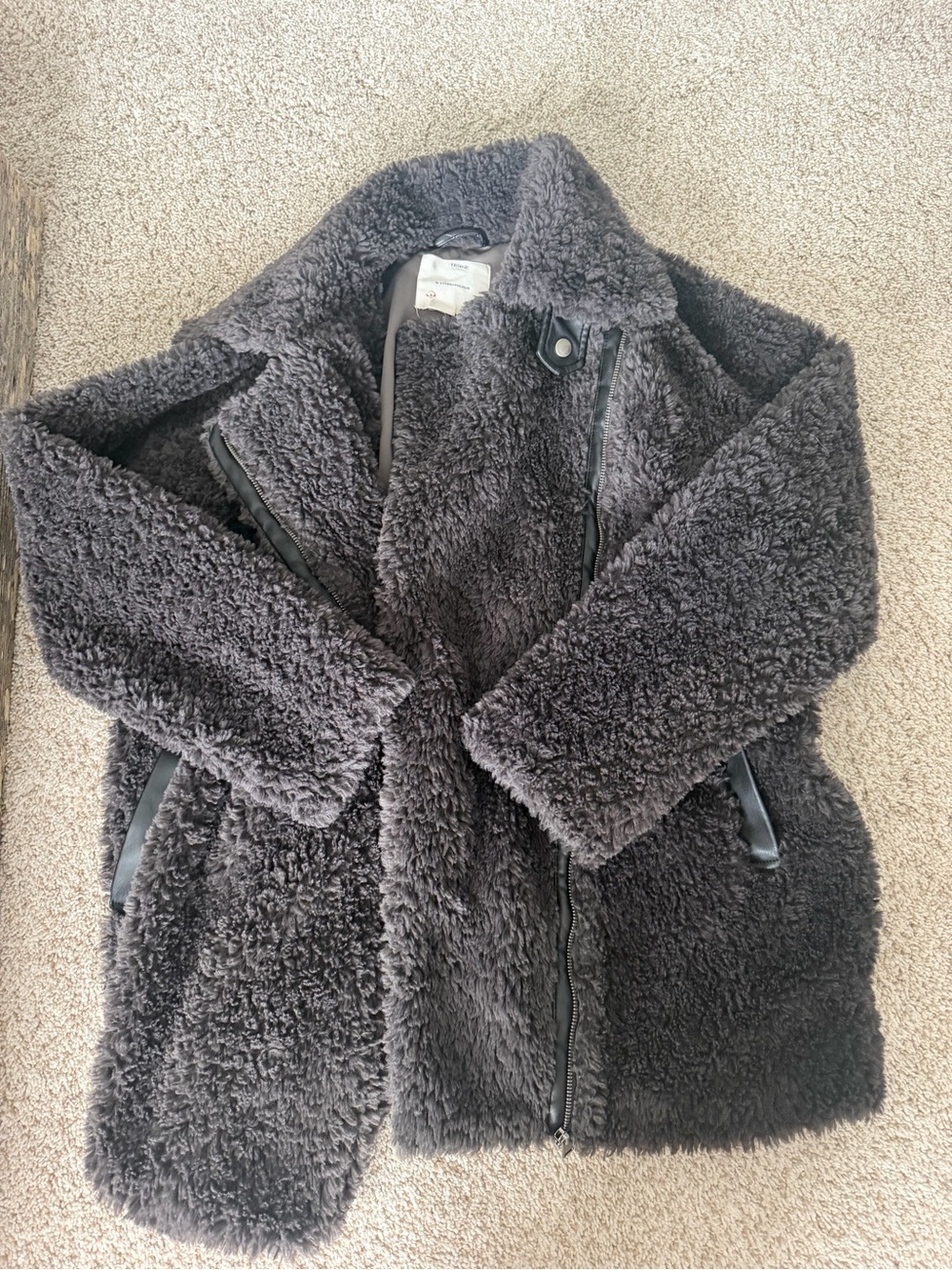 Anthropologie Charcoal Gray Teddy Jacket